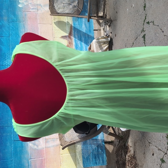 Neon Green Vintage Nightgown L - Picture 4 of 5